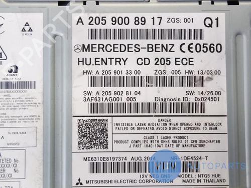 Radio MERCEDES-BENZ C-CLASS (W205) C 200 (205.042) | BP25942512E6 