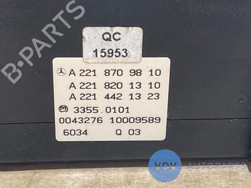 Climate control MERCEDES-BENZ S-CLASS (W221, V221) S 250 CDI (221.003, 221.103) | BP26898829I5 