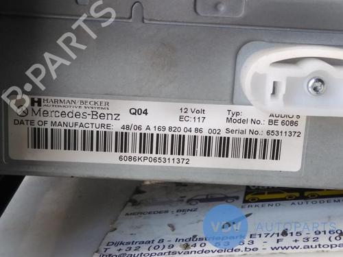Radio MERCEDES-BENZ A-CLASS (W169) A 170 (169.032, 169.332) | BP25942491E6 