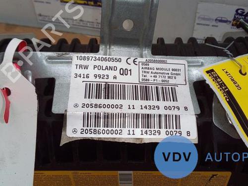 Passasjer kollisjonspute MERCEDES-BENZ C-CLASS (W205) C 220 BlueTEC / d (205.002, 205.004) | BP25943947C10 