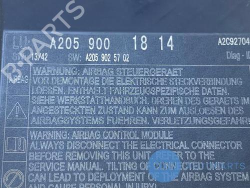 ECU airbags MERCEDES-BENZ C-CLASS (W205) C 220 BlueTEC / d (205.003) | BP25955969M53 
