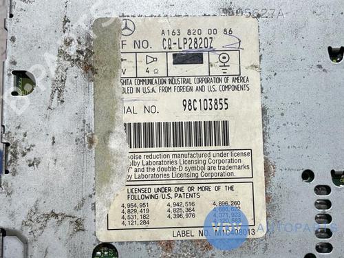 Radio MERCEDES-BENZ M-CLASS (W163) ML 320 (163.154) | BP25974929E6 