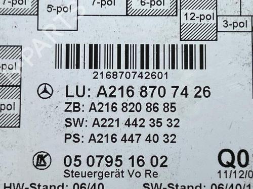 Electronic module MERCEDES-BENZ S-CLASS Coupe (C216) CL 500 (216.371) | BP40202433M83 - Image 3