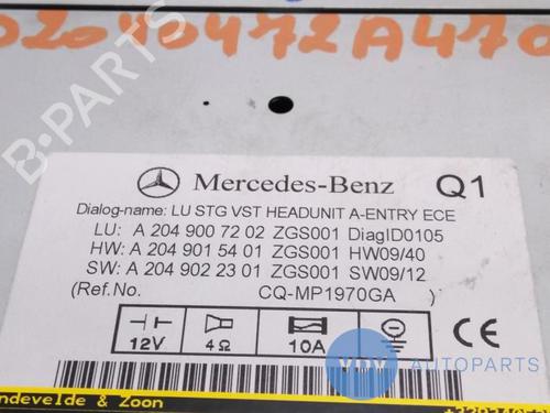 Radio MERCEDES-BENZ C-CLASS T-Model (S204) C 200 CDI (204.201) | BP25943045E6 