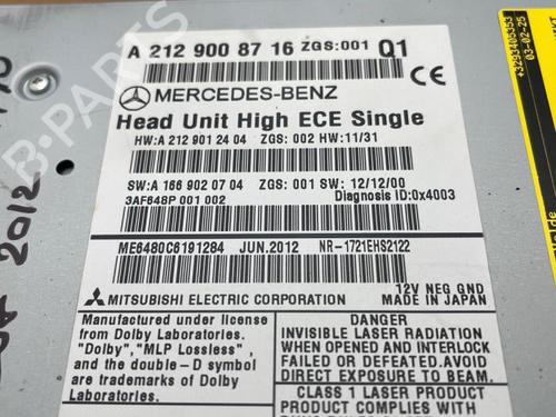 Radio MERCEDES-BENZ E-CLASS Convertible (A207) E 350 CDI (207.423) | BP38832913E6 - Image 3