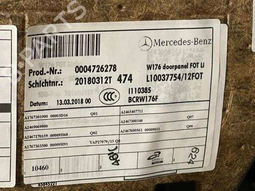 Rear left panel MERCEDES-BENZ A-CLASS (W176) A 200 CDI / d (176.008) | BP38835228C60 - Image 3