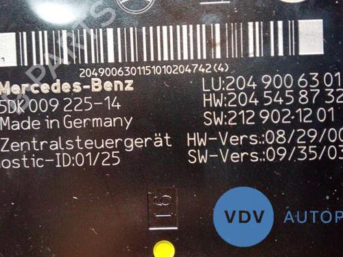 Electronic module MERCEDES-BENZ C-CLASS (W204) C 200 CDI (204.001) | BP25943680M83 