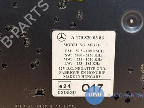Radio MERCEDES-BENZ A-CLASS (W168) A 140 (168.031, 168.131) | BP27607382E6 