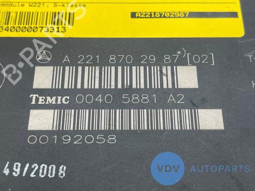Control unit MERCEDES-BENZ S-CLASS (W221, V221) S 320 CDI 4-matic (221.080, 221.180) | BP25972975M11 