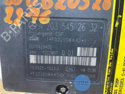 ABS pump MERCEDES-BENZ C-CLASS (W203) C 200 Kompressor (203.042) | BP25951329M43 