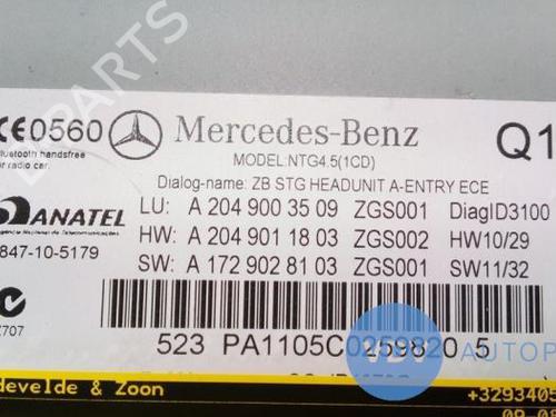 Radio MERCEDES-BENZ C-CLASS (W204) C 200 CDI (204.001) | BP25946095E6