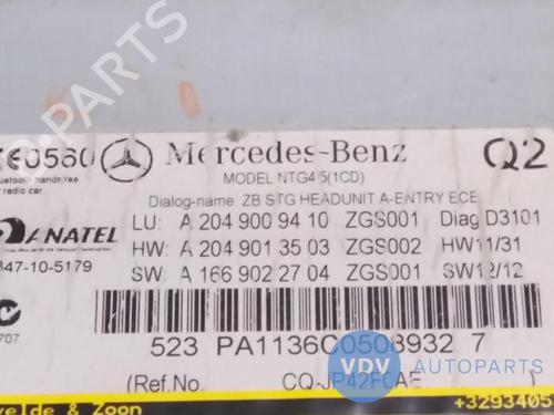Radio MERCEDES-BENZ C-CLASS (W204) C 200 CDI (204.001) | BP25942601E6 