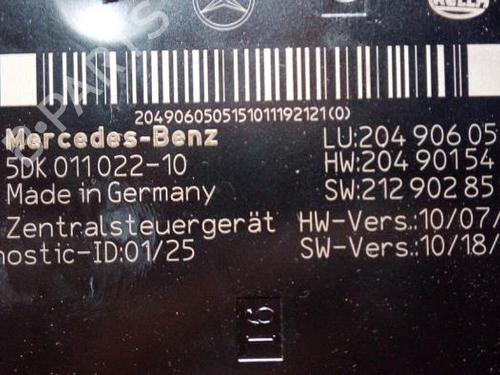 Electronic module MERCEDES-BENZ C-CLASS (W204) C 200 CDI (204.001) | BP38855354M83 - Image 7