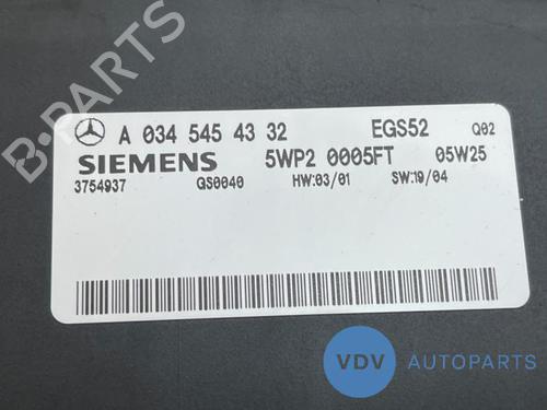 Control unit MERCEDES-BENZ CLK Convertible (A209) CLK 200 Kompressor (209.442) | BP25961252M11 
