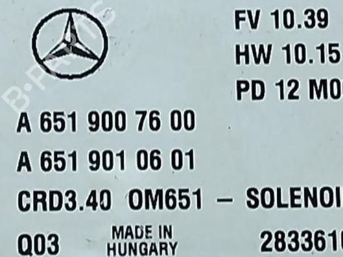 Engine control unit (ECU) MERCEDES-BENZ E-CLASS (W212) E 200 CDI / BlueTEC (212.005, 212.006) | BP39250650M57 - Image 2