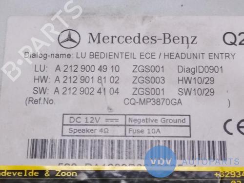Radio MERCEDES-BENZ E-CLASS Coupe (C207) E 350 CDI (207.322) | BP25942847E6 