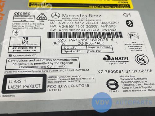 Radio MERCEDES-BENZ GLA-CLASS (X156) GLA 200 CDI / d (156.908) | BP25962415E6 