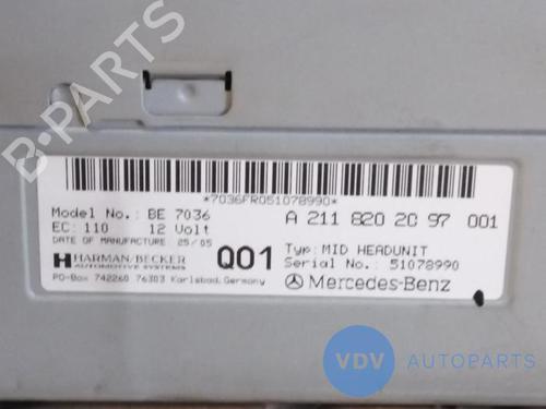 Radio MERCEDES-BENZ E-CLASS (W211) E 220 CDI (211.006) | BP25942889E6 