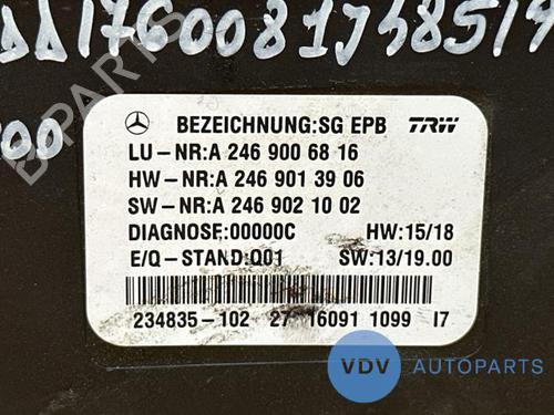 Electronic module MERCEDES-BENZ A-CLASS (W176) A 180 (176.042) | BP25950333M83 