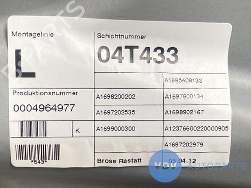 Left front door MERCEDES-BENZ A-CLASS (W169) A 160 (169.031, 169.331) | BP25952681C2 