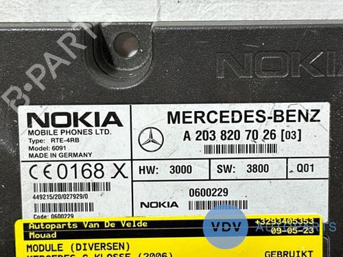 Control unit MERCEDES-BENZ C-CLASS (W203) C 200 CDI (203.007) | BP25948361M11 
