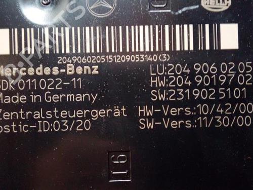 Electronic module MERCEDES-BENZ C-CLASS (W204) C 200 CDI (204.001) | BP38855301M83 - Image 3