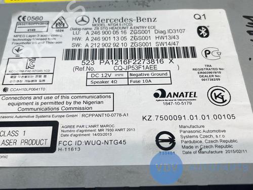 Radio MERCEDES-BENZ A-CLASS (W176) A 180 (176.042) | BP29466359E6 