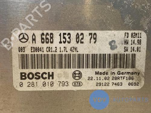 Engine control unit (ECU) MERCEDES-BENZ A-CLASS (W168) A 160 CDI (168.007) | BP25953748M57 