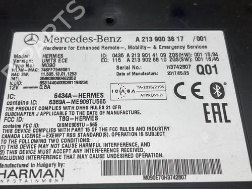 Electronic module MERCEDES-BENZ E-CLASS (W213) E 220 d (213.004) | BP38831207M83 - Image 3