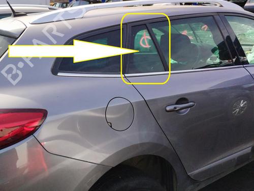Dør rude højre bagtil Dør rude højre bagtil RENAULT MEGANE III Grandtour (KZ0/1) 1.2 TCe (KZ16, KZ28) (132 hp) 36516421 36516421