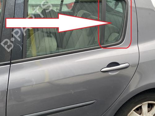 Dør rude ventre bagtil RENAULT CLIO III (BR0/1, CR0/1) 1.6 16V (BR09, BR0T, CR09, CR0T) (88 hp) 32067881