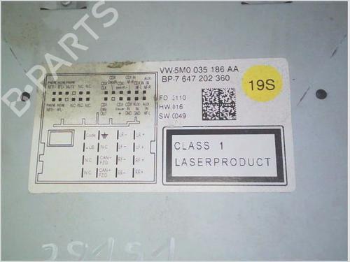 Radio VW POLO V (6R1, 6C1) 1.2 | BP26118055E6 