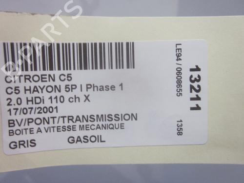 Gearbox CITROËN C5 I (DC_) 2.0 HDi (DCRHZB, DCRHZE) | BP26069968M3 
