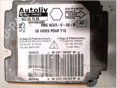 Kollisjonspute styreenhet PEUGEOT 206 Hatchback (2A/C) 1.4 HDi eco 70 | BP26110021M53 
