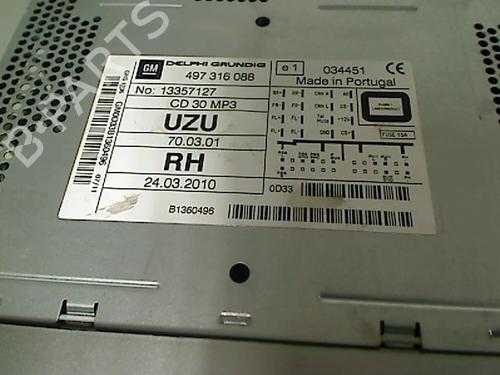 Radio OPEL CORSA D (S07) 1.3 CDTI (L08, L68) | BP26073016E6 