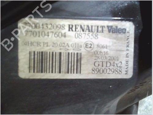 Venstre forlygte RENAULT SCÉNIC I MPV (JA0/1_, FA0_) 1.9 dCi (JA05, JA1F) | BP26064218C28 