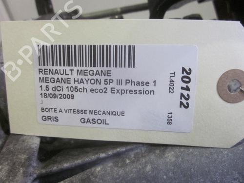 Gearbox RENAULT MEGANE III Hatchback (BZ0/1_, B3_) 1.5 dCi | BP26067740M3 
