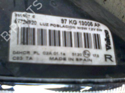 Højre forlygte FORD KA (RB_) 1.3 i | BP26083026C29 