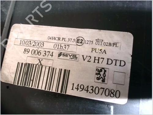 Right headlight PEUGEOT 807 (EB_) 2.2 HDi | BP26103474C29 