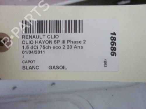 Hood RENAULT CLIO III (BR0/1, CR0/1) 1.5 dCi | BP26066262C1 