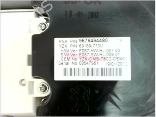 Instrument cluster PEUGEOT 3008 I MPV (0U_) 1.6 HDi | BP26118962C47 