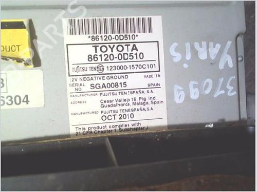 Bilradio TOYOTA YARIS (_P9_) 1.4 D-4D (NLP90_, NLP90R) | BP29737144E6 