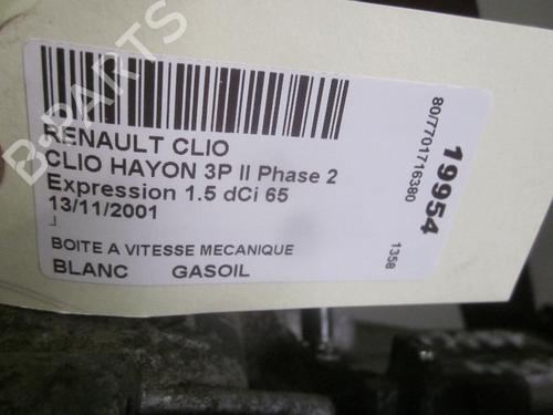 Gearbox RENAULT CLIO II Hatchback Van (SB0/1/2_) 1.5 dCi (SB07) | BP26067377M3 