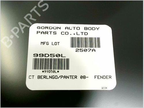 Forskærm venstre CITROËN BERLINGO MULTISPACE (B9) 1.6 HDi 110 | BP32206045C41