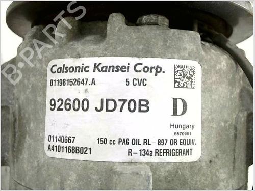 AC compressor NISSAN QASHQAI / QASHQAI +2 I (J10, NJ10, JJ10E) 2.0 dCi All-wheel Drive | BP27240007M34 