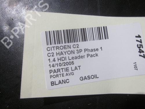 Left front door CITROËN C2 (JM_) 1.4 HDi | BP26070068C2