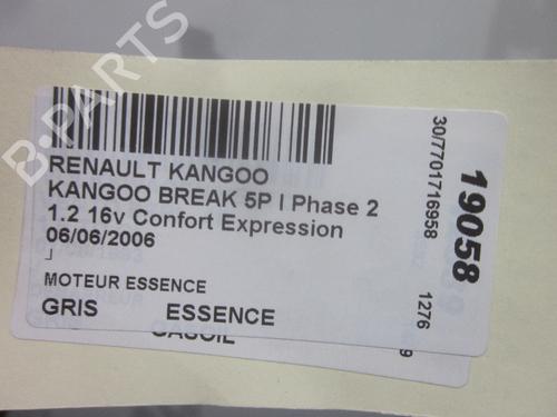 Engine RENAULT KANGOO (KC0/1_) 1.2 16V (KC05, KC06, KC03, KC0T, KC0W, KC1D) | BP26066069M1 