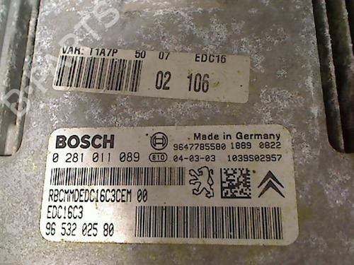 Engine control unit (ECU) PEUGEOT 206 Hatchback (2A/C) 1.4 HDi eco 70 | BP26078616M57 