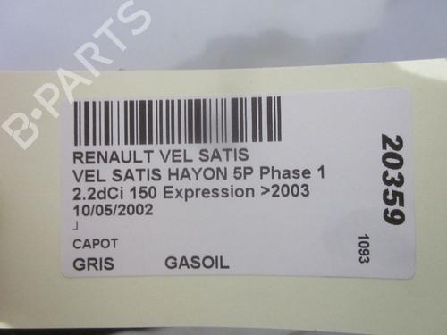 Hood RENAULT VEL SATIS (BJ0_) 2.2 dCi (BJ0E, BJ0F) | BP26068263C1 