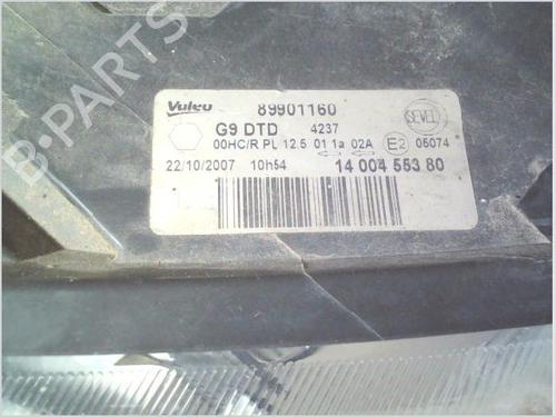 Right headlight CITROËN JUMPY II Van 1.6 HDi 90 16V | BP29473422C29